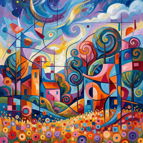 Starlit Harmony Fields (Diamond Painting)