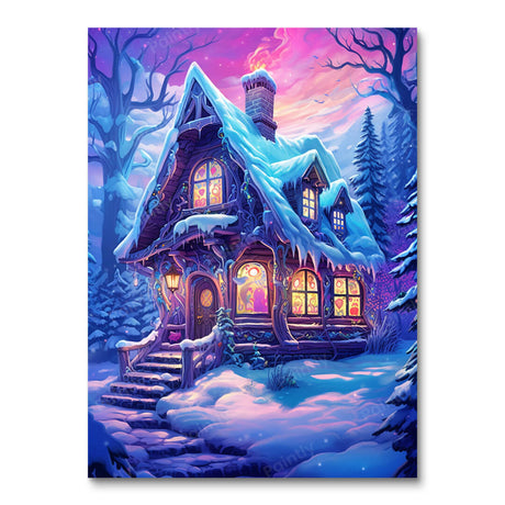 Neon Winter Hideaway People Paint by Numbers kit