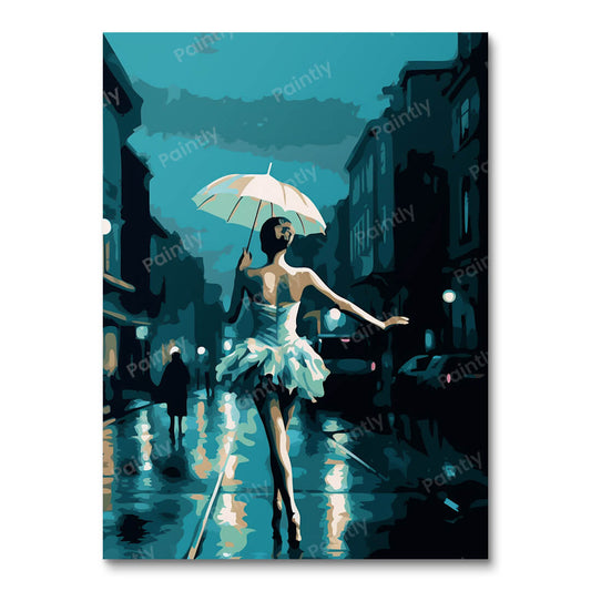 Ballerina Under Moonlight