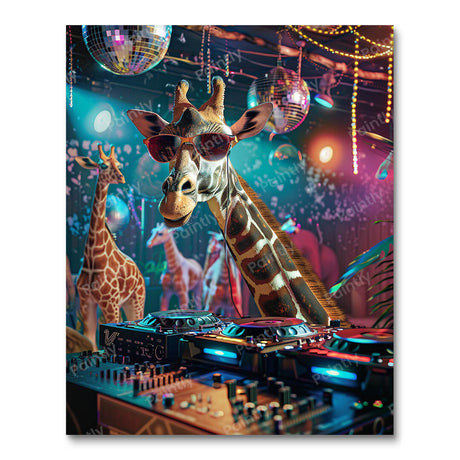 DJ Giraffeton In Da House (Diamond Painting) Diamond Painting kit