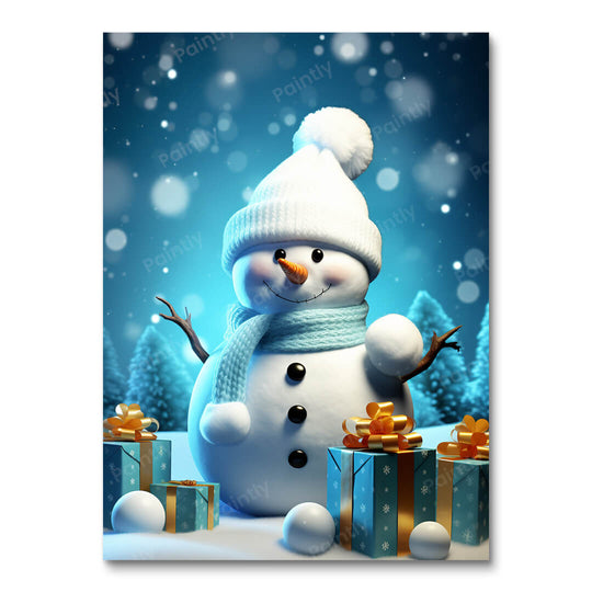 Surreal Snowman People Paint by Numbers kit