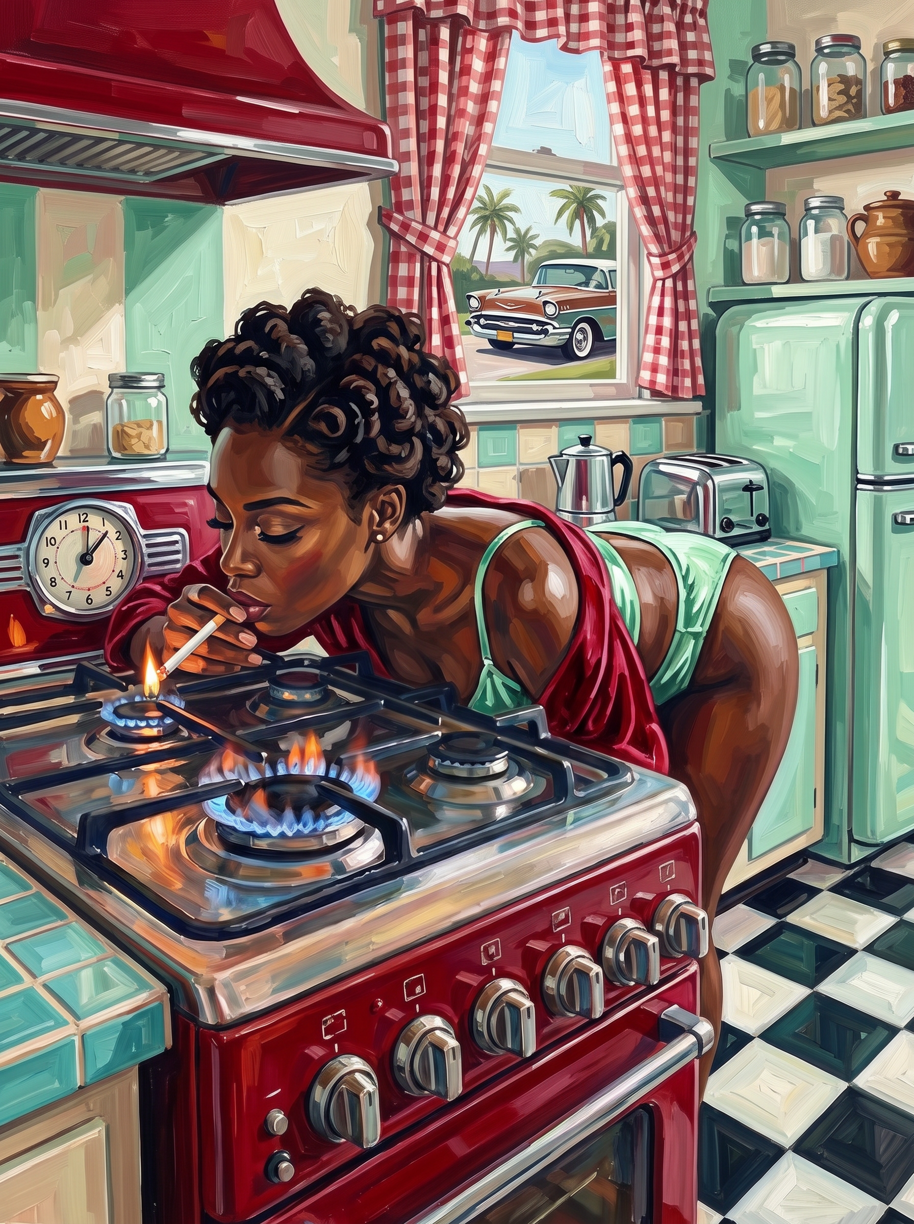 1950s Cherry Kitchen