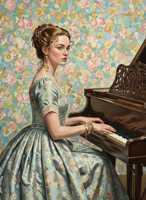 Melody in Blue (Board Canvas)