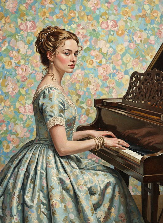 Melody in Blue (Board Canvas)