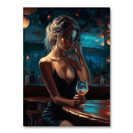 Drunk Girl at Bar (Diamond Painting) Diamond Painting kit