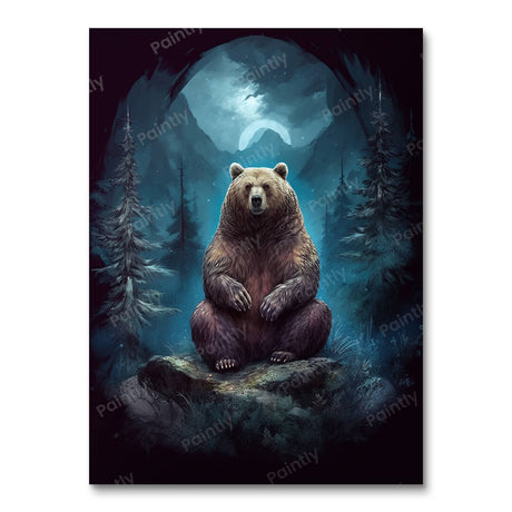 A Bear's Nighttime Watch (Diamond Painting) Diamond Painting kit
