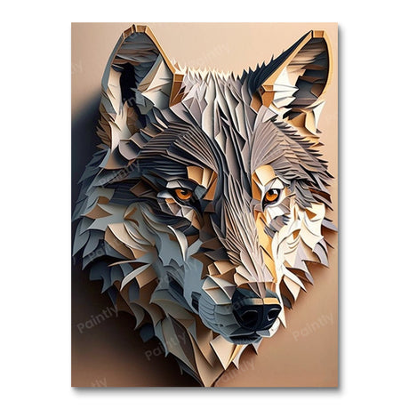 3D Wolf I 3D Paint by Numbers kit