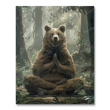Bear Doing Yoga (Diamond Painting) Diamond Painting kit