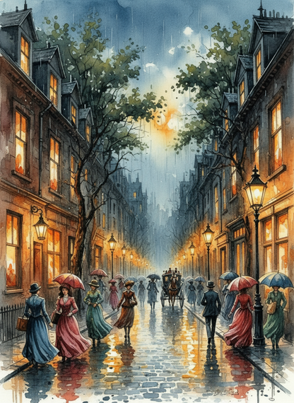 Evening Rain in London