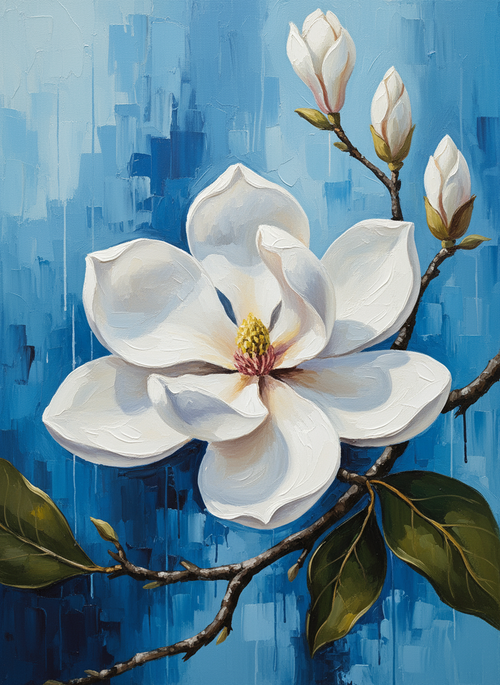 Magnolia Blossom (Board Canvas)
