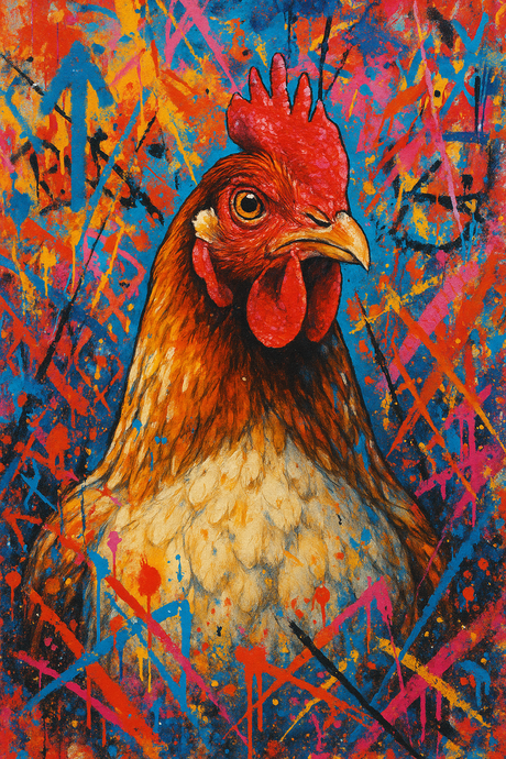 Urban Graffiti Chicken I (Diamond Painting) Diamond Painting kit