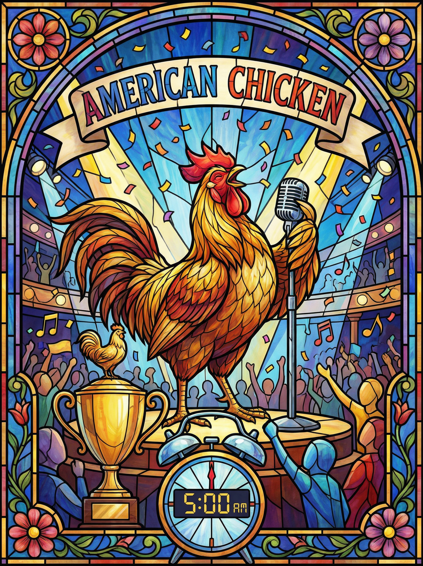 American Rooster Anthem (100 Color Diamond Painting) Diamond Painting kit
