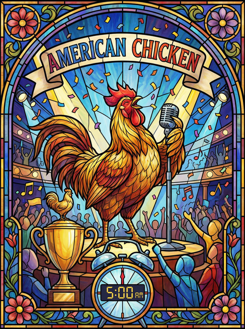 American Rooster Anthem (100 Color Diamond Painting) Diamond Painting kit