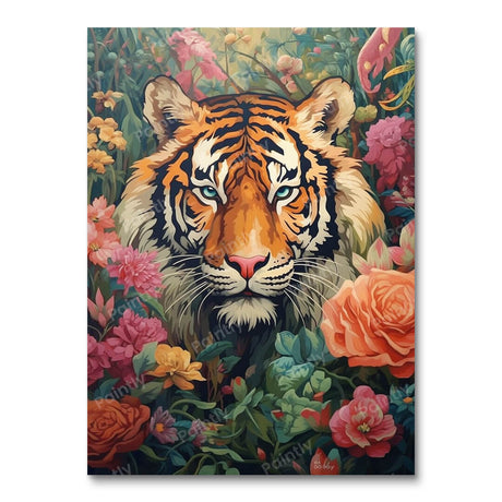 Floral Tiger (Diamond Painting) Diamond Painting kit