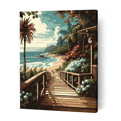 Tropical Terrace (Board Canvas)