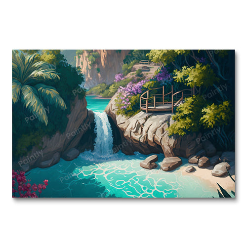 Tropical Retreat IV by Lauren Simion (Board Canvas)