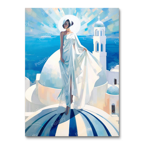 A Santorini Portrait (Diamond Painting) Diamond Painting kit