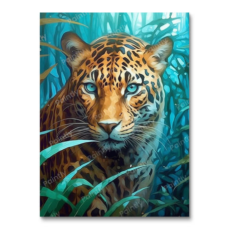 The Leopard Stare (Diamond Painting) Diamond Painting kit