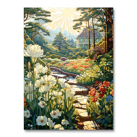 Floral Pathway Animals Paint by Numbers kit