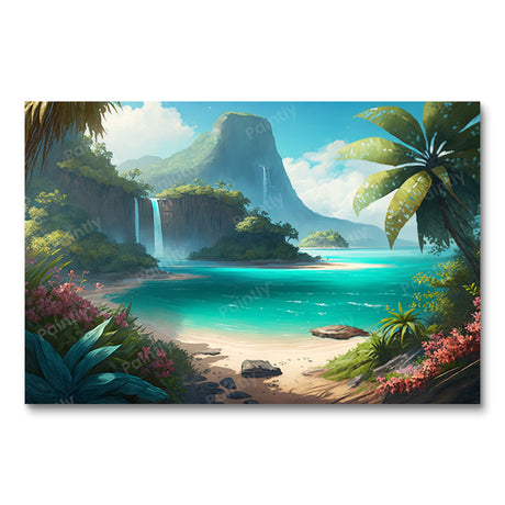 Tropical Retreat VI by Lauren Simion (Board Canvas) Tropical Paint by Numbers kit