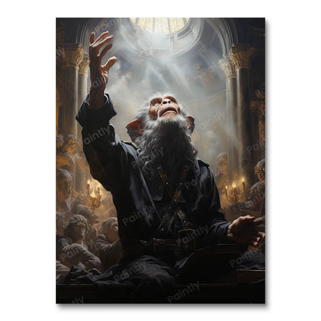 Cherubic Chimp (Diamond Painting) Diamond Painting kit