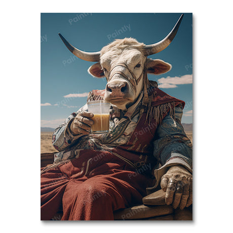 Sipping Cow (Diamond Painting) Diamond Painting kit