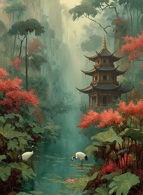 Whispers of Tranquility (Board Canvas) Paint by Numbers kit