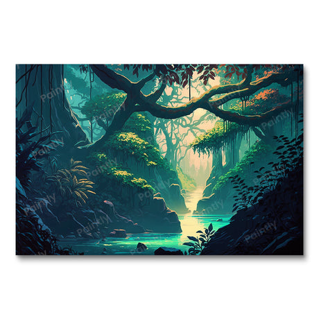 Mystic Mist Jungle Oasis (Diamond Painting) Diamond Painting kit
