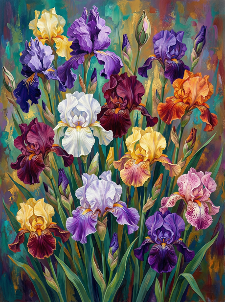 Iris Bloom Symphony (Diamond Painting) Diamond Painting kit