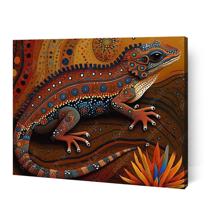 Aboriginal Art Lizard (Wall Art) Animals Paint by Numbers kit
