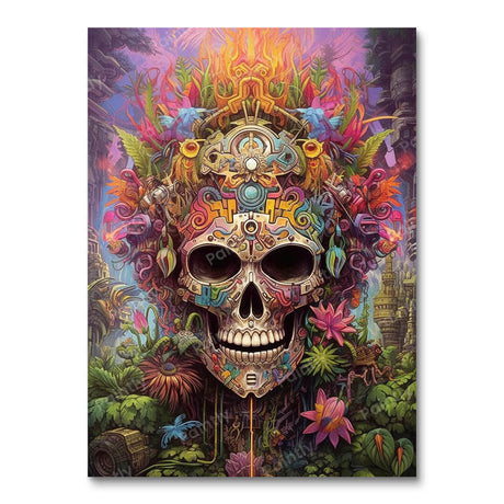 Aztec Skull in the Jungle (Diamond Painting) Diamond Painting kit