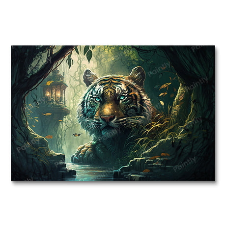 Blue-Eyed Apex of the Jungle (Diamond Painting) Diamond Painting kit