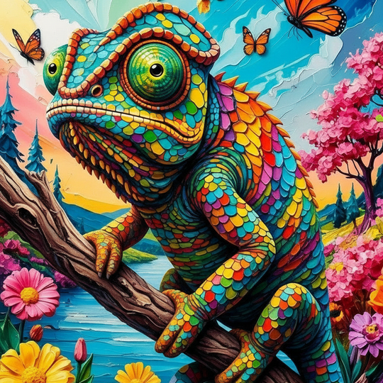 Rainbow Lizard Garden (80 Colors)