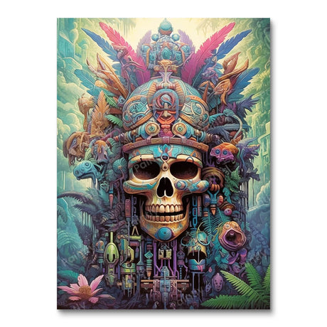 Aztec Skull in the Jungle II (Diamond Painting) Diamond Painting kit