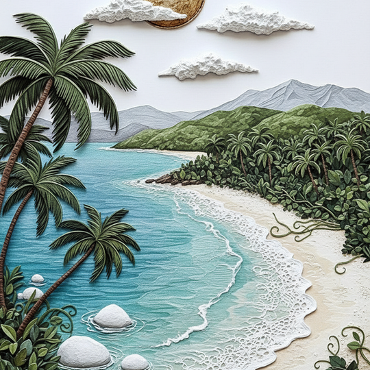 Whispers of the Island Breeze (Board Canvas)