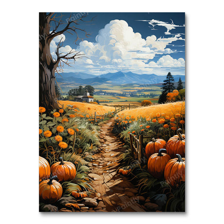 Festive Pumpkin Field II (Diamond Painting) Diamond Painting kit