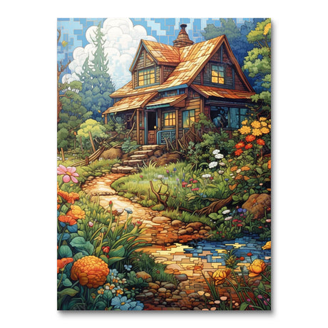 Colorful Homestead Oasis (Diamond Painting) Diamond Painting kit