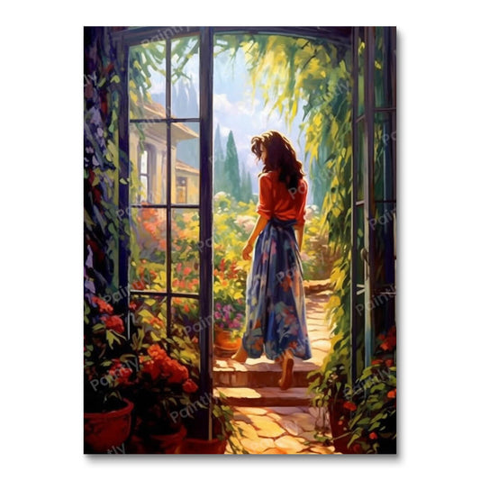 A Woman by the Patio Door