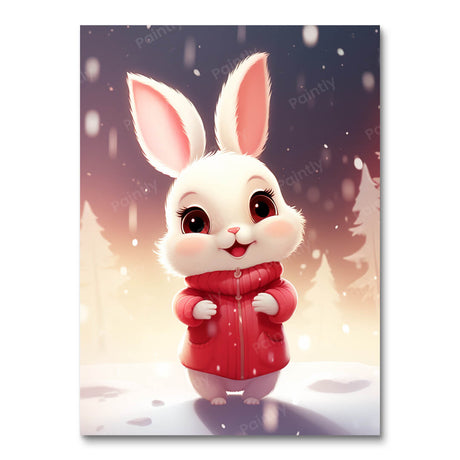 Winter Rabbit People Paint by Numbers kit