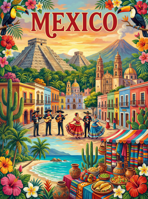 Mexico Fiesta Spirit (Diamond Painting) Diamond Painting kit