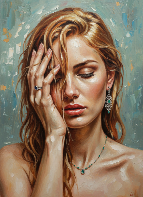 Emerald Reverie (Board Canvas)