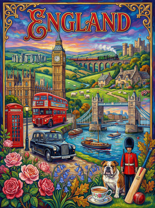 Timeless Enchantment of England (Diamond Painting) Diamond Painting kit
