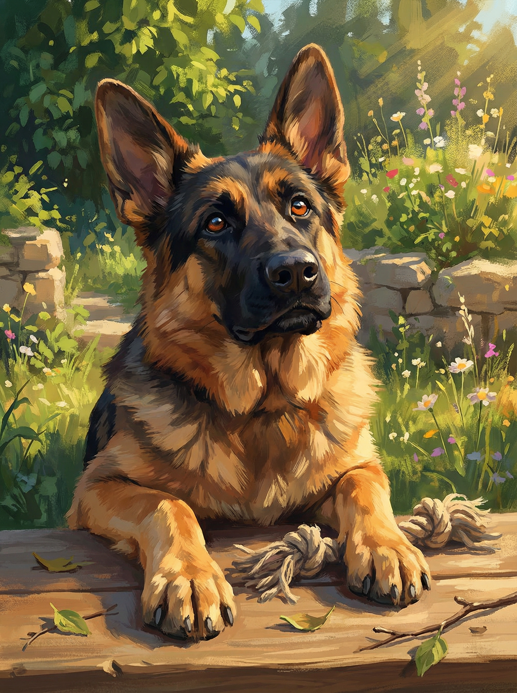 Garden Shepherd Glow (Diamond Painting) Diamond Painting kit