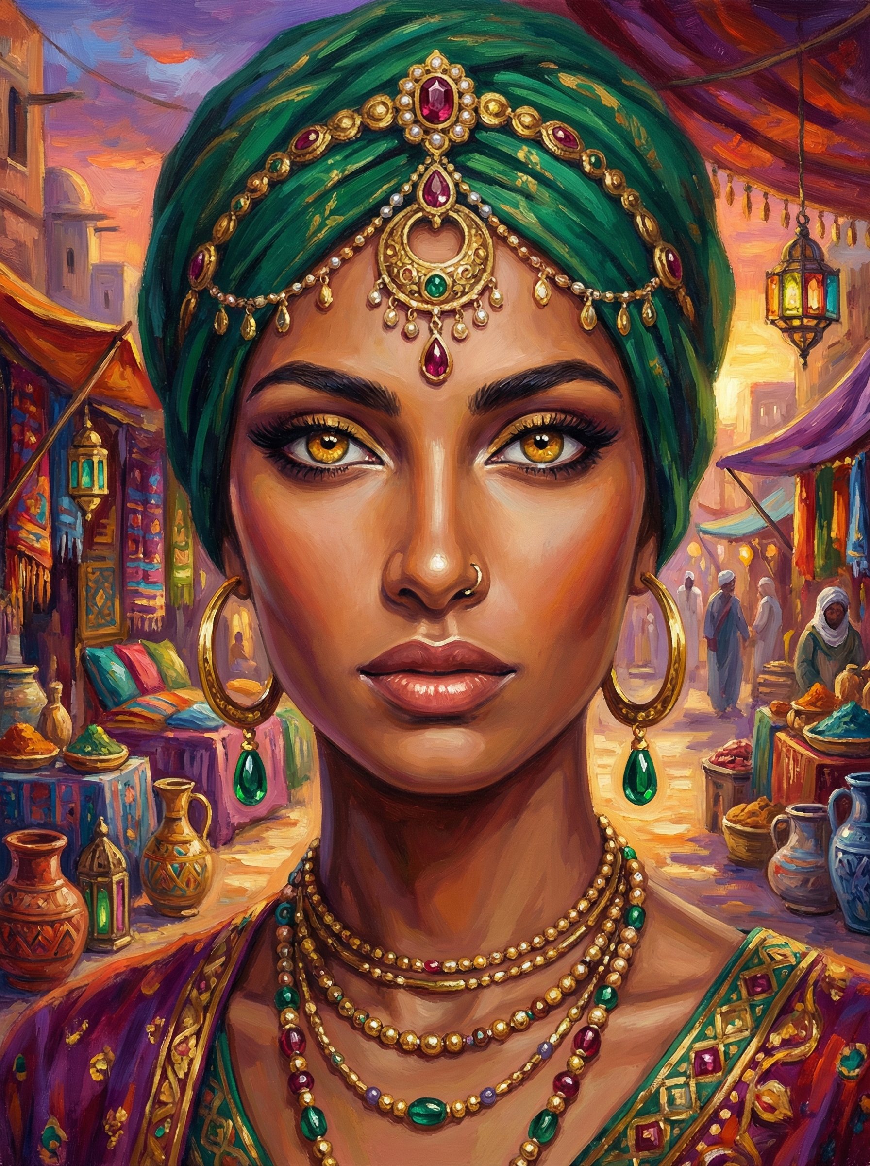 Golden Bazaar Queen (100 Color Diamond Painting) Diamond Painting kit