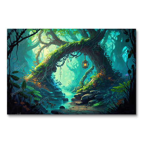 Misty Forest Stream Trail (Diamond Painting) Diamond Painting kit