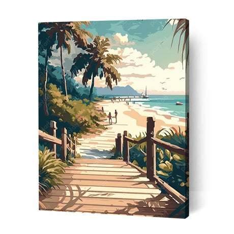 Tropical Trekking (Board Canvas) Boardwalks Paint by Numbers kit