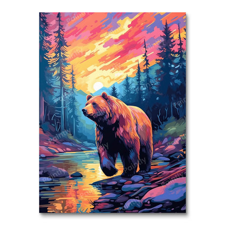 Riverside Bear People Paint by Numbers kit
