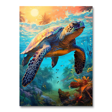 Sea Turtle Oasis (Diamond Painting) Diamond Painting kit