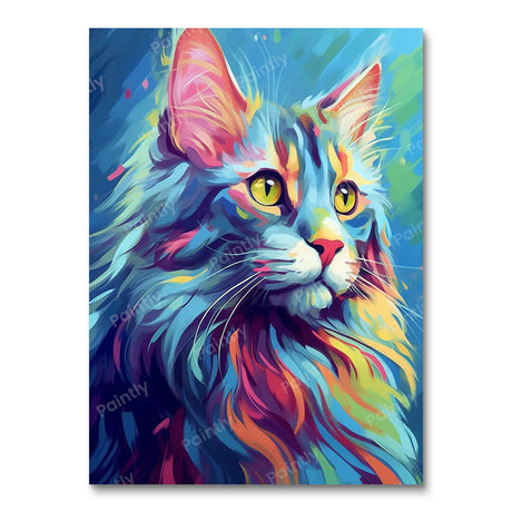 Psychedelic Cat People Paint by Numbers kit