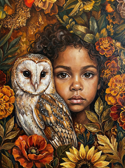 Wisdom of the Barn Owl (Diamond Painting) Diamond Painting kit